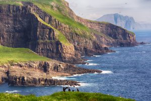 Cliffs on Mykines, Faroe islands.